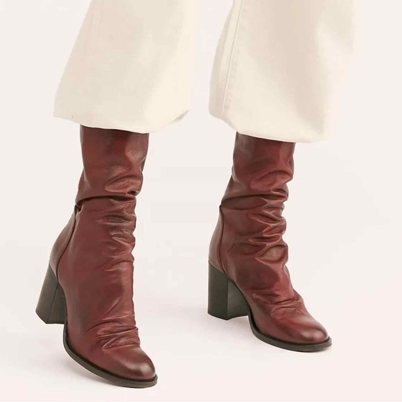 Free People Elle Block Heel Boot Vintage Oak Size EU 41 - Picture 1 of 15